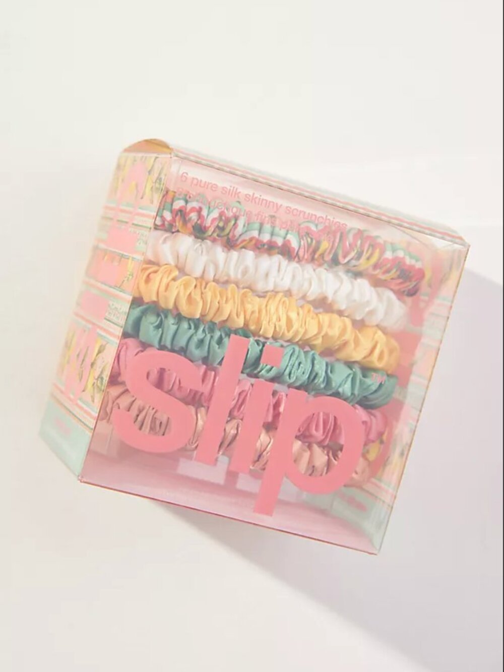 🙌 2/$55 NIB Slip La Dolce Vita Silk Skinny Scrunchies Set of 6 Retail $51.00 - Picture 4 of 6